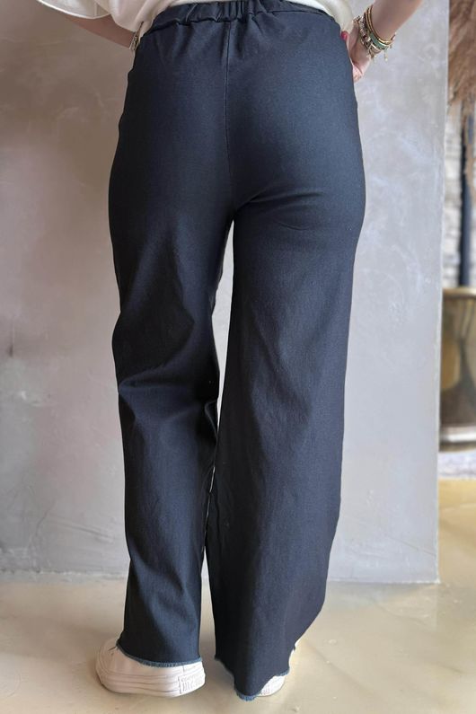 Luxury Raw Kick Magic Jean Black Denim 